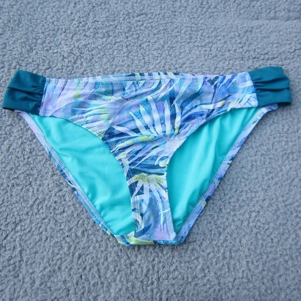 Title Nine Bikini Swim Bottom Womens XL Multi Color Fully Lined‎ Beach Vacation